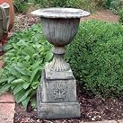 Large Garden Planter - Modena 30 Stone Vase Plant Pot on Plinth