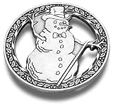 Wilton Armetale Snowman with Holly Trivet