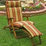 Steamer Chaise Lounge Cushion Fabric: Titus Terrace Apple