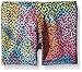 Gia Mia Dance Girls' Big Animal Print Short, Rainbow Leopard, Small