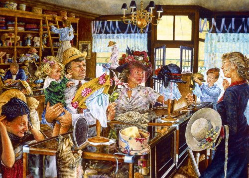 Childrens Toyshop  Toys : Gibsons Puzzle - The Milliners - 1,000 Piece Jigsaw
