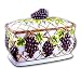 GRAPE 3-D / Majolica Ceramic Bread Box GRAPES *NEW!*