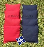 Cornhole Bags Set - 4 Red & 4 Navy Blue