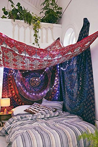 Hippie Tapestry, Hippy Mandala Bohemian Tapestries, Indian Dorm Decor, Psychedelic Tapestry Wall Hanging Ethnic Decorative