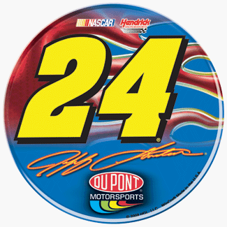 #24 JEFF GORDON 3 INCH ROUND DOMED DECAL