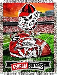 Georgia Bulldogs NCAA Woven Tapestry Throw (Home Field Advantage) (48x60")"