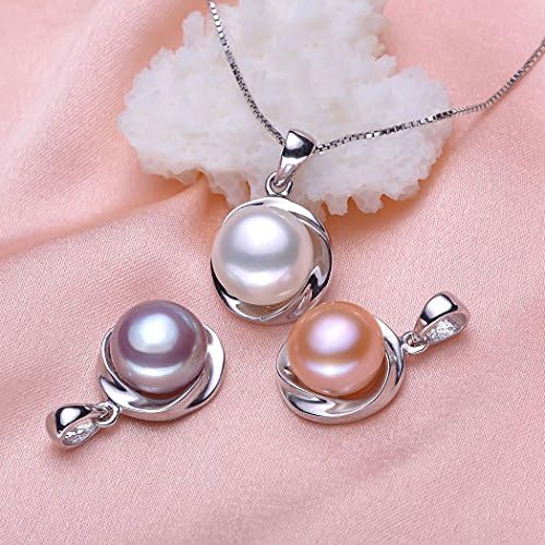KOOZON Natural Pearl Necklace Freshwater Pure 925 Sterling Silver Fashion Jewelry