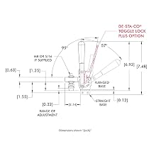 DE STA CO 207-U  207 Vertical Hold Down Action Clamp with U-Shaped Bar and Flanged Base