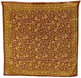 Hand Painted Print Silk Scarves Women's Accessory 36  x 36  (sqsrf031)