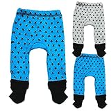 (スパンキーキッズ) spunky kids 裏毛起毛 星総柄パンツ 80cm ブルー