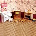 Dollhouse Living Room Accessories Set with Fireplace/ Piano/ TV
