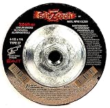 SAIT 22610 Type 27 4-1/2-Inch x 1/4-Inch x 5/8-11 13300 Max RPM Z-Tech - Z24R Zirconium Depressed Center Grinding Wheels - 10 Pack