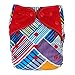 Charcoal Bamboo AIO All-in-one Cloth Diaper with Pocket (Plaid)
