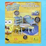  : Nick Jr Spongebob 5 pcs Furniture Set - Spongebob bed, Organizer Shelf, Table and Chairs