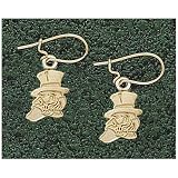 Logo Art Wake Forest Demon Deacons 10K Gold Team Logo 3/8 Dangle Earrings