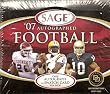 2007 Sage Autographed Football Factory Sealed Hobby Box (12 Packs/Box - 1 Autograph or Jersey Card in Every Pack)