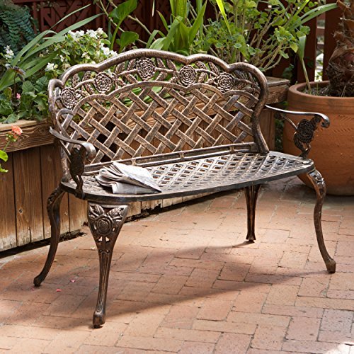 Santa Fe Cast Aluminum Garden Bench