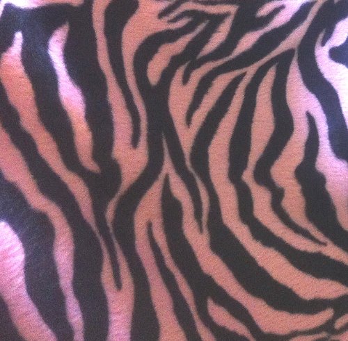 Pink Zebra Print Faux Fur Velboa Fabric Full Size Canopy Bed Top