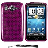 Magenta Smooth Durable TPU Skin with Argyle Texture Design Protector / Sili ....