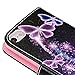 Touch 5,Touch 6 Wallet Case - Mavis's Diary Premium PU Leather with Magnetic Clasp Card Holders Flip Cover for iPod Touch 5th & 6th Generation with Crown Dust Plug & Crystal Pen (Dream Butterfly)