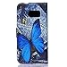 JanCalm [Kickstand Pattern Premium PU Leather Wallet [Card/Cash Slots] Flip Cover for Samsung Galaxy S7Including-ONE Crystal Pen (Lovely Butterfly)