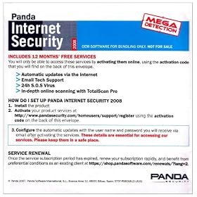 Panda Internet Security 2008 OEM License, 3 Pack (PC)