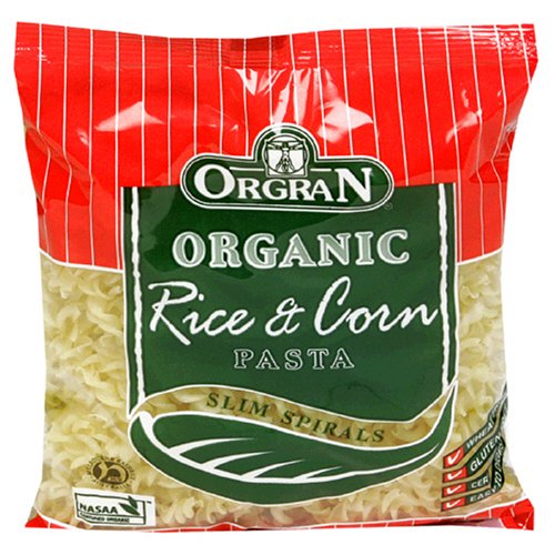 OrgraN OrgraNic Rice & Corn Pasta, Slim Spirals, 8.8-Ounce Packages (Pack of 9)