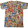 Simpsons Springfield Crowd Men's Photo Sheer T-Shirt