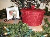 Longaberger Drum Crock / Casserole Dish in Paprika Red