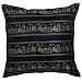 EXP Handmade Silky Black & Gold Cushion Cover / Pillow Sham - Royal Chinese Procession Design