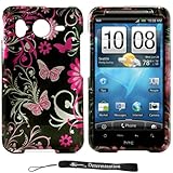 Black Glossy with Magenta Butterflies and Garden Design Cover / 2 Piece Sna ....