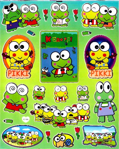 Get Gifts: Keroppi Frog Sticker Sheet C155 ~ Sanrio ~ Piiki girl keroppi