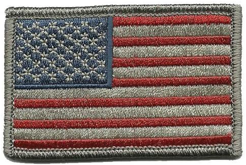HANART Tactical USA Flag Velcro Patch - Subdued Silver