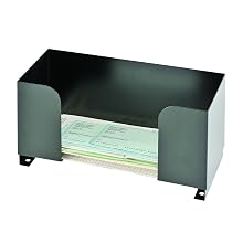 MMF Industries Steel Deposit Ticket Holder, Powder Coated Finish, 10 x 4 x 6 Inches, Black (268067004)