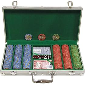 Trademark Poker 300 Chip Nevada Jacks 10g Set with Aluminum Case (Silver): Sports &amp; Outdoors