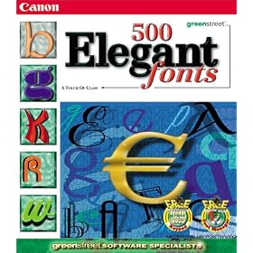 Click here to buy 500 Elegant Fonts by Canon Software Publishing.