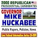 2008 Republican Presidential Candidates: Governor Mike Huckabee of Arkansas - Public Papers, Speeches, Policies, News (CD-ROM)