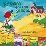 Set of 6 Froggy Paperback Books By Jonathan London Includes Froggy Rides a Bike, Goes to the Doctor, Bakes a Cake, Goes to School, Plays Soccer & Plays T-ball
