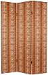 Exotic Style Room Divider - 6ft. Faux Tiger & Leopard Skin Print Canvas Decorative Screen