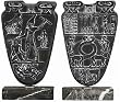 Victory Palette of Egyptian King Narmer, Front and Back
