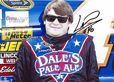 'AUTOGRAPHED 2014 Landon Cassill #40 Dale''s Pale Ale Racing (Sprint Cup Series) SIGNED 5X7 NASCAR Glossy Photo with COA '