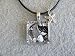 Square Glass Tile Pendant Necklace Jewelry Wearable Art Koi