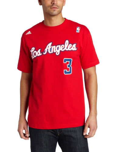 NBA Men's Los Angeles Clippers Chris Paul #3 Name & Number Tee (Red, Medium)