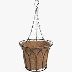 Round Hanging Basket Planter, 14" W/LNR HANGING BASKET