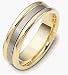 6.5mm Traditional Style 18 Karat Two-Tone Gold Comfort Fit Wedding Band Ring