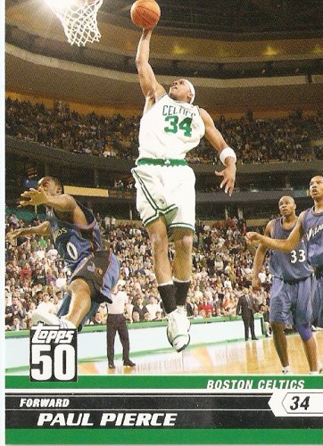 2007-08 (2008) Topps 50th Anniversary Limited Edition # 38 Paul Pierce / Boston Celtics / NBA Basketball Trading Cards in a Protective Screw Down Display Case