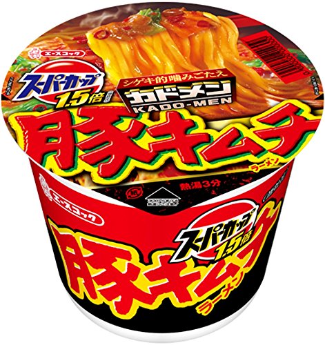 エースコック スーパーカップ1.5倍 豚キムチラーメン 113g×12個
