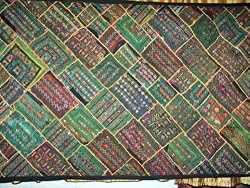 Tribal Green Kutch Embroidery Home Decor Wall Tapestry Hanging 78"