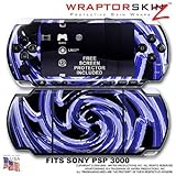 Alecias Swirl 02 Blue WraptorSkinz Skin and Screen Protector Kit fits Sony  ....