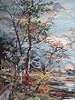 Gorgeous Completed Wool Needlepoint Canvas- Forest , B